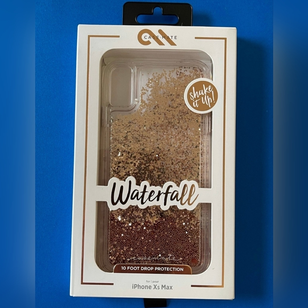 iPhone XS Max - Casemate Gold Waterfall Case (LIQUID GLITTER)